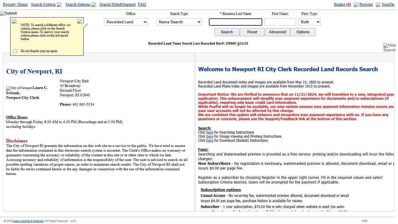 Welcome to 20/20 Perfect Vision Land Records I2